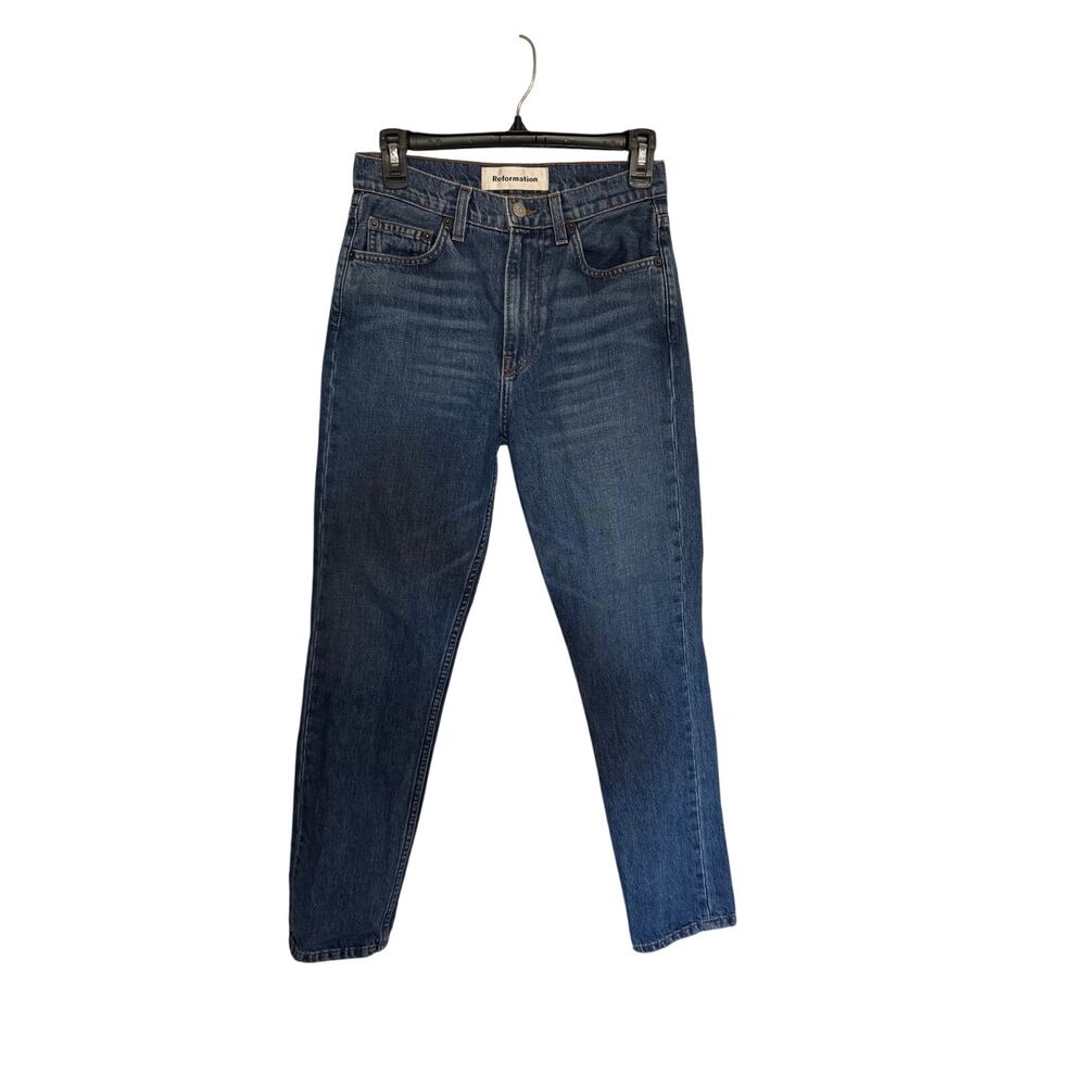 Reformation Jeans Women's Blue Julia High‎ Cigarette Denim Sz 25